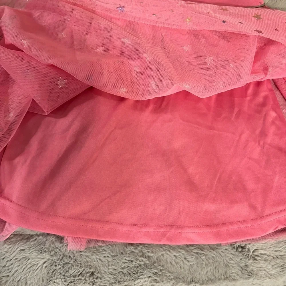 Dani Chins Pink Star Tulle Dress, Size 4 Years, Sleeveless